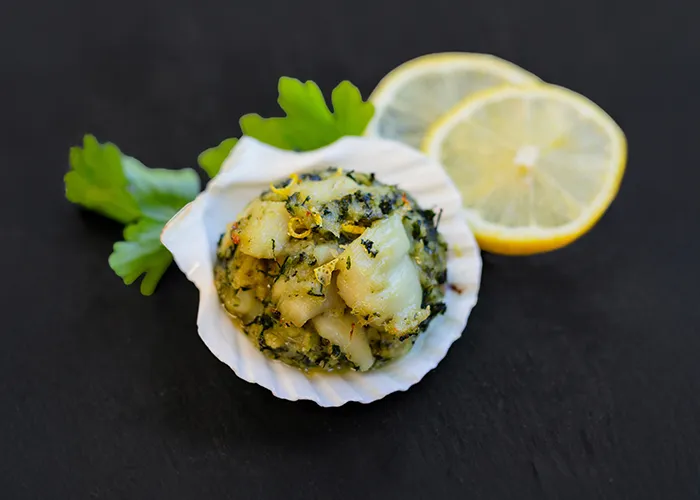 Scallops Rockefeller on Shells by Marder Seafood